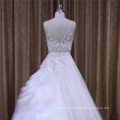 A Line Organza Lace Applique New Style Hotsale Wedding Dress